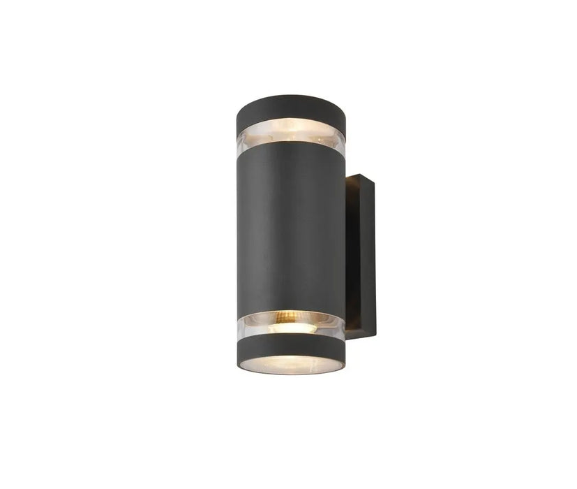 Forum Zink ZN-29189-ATR Lens GU10 IP44 Die-Cast Aluminium Up & Down Wall Light Anthracite