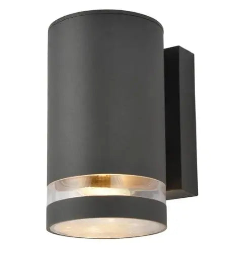 Forum Zink ZN-29190-ATR Lens GU10 IP44 Die-Cast Aluminium Down Wall Light Anthracite