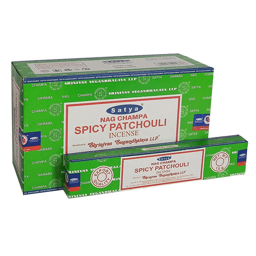 Satya Spicy Patchouli 15g | Full Box (12x12) - westbasedirect.com