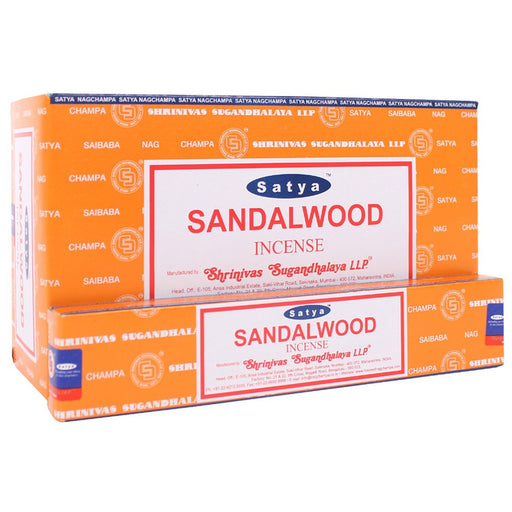 Satya Sandal Wood 15g | Full Box (12x12) - westbasedirect.com