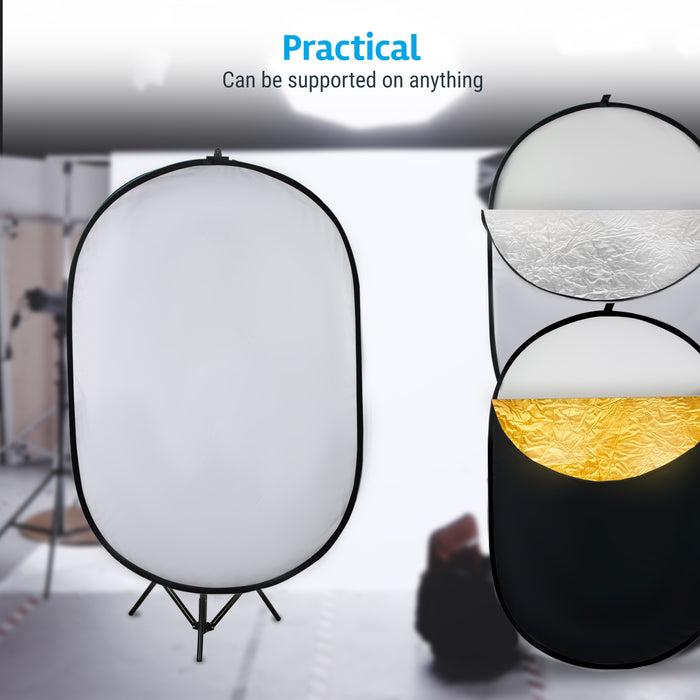 Phot-R 100x150cm Collapsible 5-in-1 Studio Reflector - westbasedirect.com