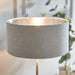 Endon 100646 Highclere 1lt Table Brushed chrome plate & natural linen 7W LED E14 (Required) - westbasedirect.com