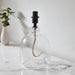Endon 100910 Lyra 1lt Table Clear textured glass & matt black 7W LED E14 (Required) - westbasedirect.com
