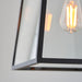Endon 101541 Hurst 1lt Pendant Matt black & clear glass 10W LED E27 (Required) - westbasedirect.com