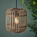 Endon 101777 Mathias 1lt Pendant Natural bamboo, plywood & matt black paint 10W LED E27 (Required) - westbasedirect.com