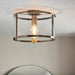 Endon 103112 Hopton 1lt Flush Antique brass plate & clear glass 10W LED E27 (Required) - westbasedirect.com