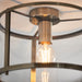 Endon 103112 Hopton 1lt Flush Antique brass plate & clear glass 10W LED E27 (Required) - westbasedirect.com