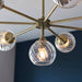 Endon 103172 Allegra 8lt Pendant Antique brass plate & clear spiral glass 8 x 7W LED E14 (Required) - westbasedirect.com