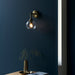 Endon 103173 Allegra 1lt Wall Antique brass plate & clear spiral glass 7W LED E14 (Required) - westbasedirect.com