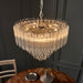 Endon 104090 Toulouse 12lt Pendant Bright nickel plate & clear ribbed glass 12 x 3W LED G9 (Required) - westbasedirect.com