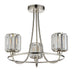 Endon 104107 Berenice 3lt Semi flush Bright nickel plate & clear glass 3 x 6W LED E14 (Required) - westbasedirect.com