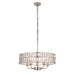 Endon 104467 Clifton 5lt Pendant Bright nickel plate & clear crystal glass 5 x 6W LED E14 (Required) - westbasedirect.com