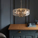 Endon 106244 Clifton 5lt Pendant Antique brass plate & clear crystal glass 5 x 6W LED E14 (Required) - westbasedirect.com