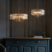 Endon 106244 Clifton 5lt Pendant Antique brass plate & clear crystal glass 5 x 6W LED E14 (Required) - westbasedirect.com