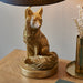 Endon 106796 Fox 1lt Table Vintage gold paint & black fabric 6W LED E14 (Required) - westbasedirect.com