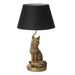 Endon 106796 Fox 1lt Table Vintage gold paint & black fabric 6W LED E14 (Required) - westbasedirect.com