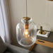 Endon 106923 Lyra 1lt Pendant Clear textured glass & antique brass plate 10W LED E27 (Required) - westbasedirect.com