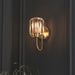Endon 107803 Berenice 1lt Wall Antique brass plate & clear glass 6W LED E14 (Required) - westbasedirect.com