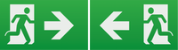 Knightsbridge EMEXITLR Running Man Legend with Left/Right Facing Arrow (Kit of 2) for EMEXIT/EMLREC/EMLSUS/EMXST