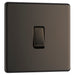 BG FBN13 Flatplate Screwless Intermediate Light Switch 10A - Black Nickel - westbasedirect.com