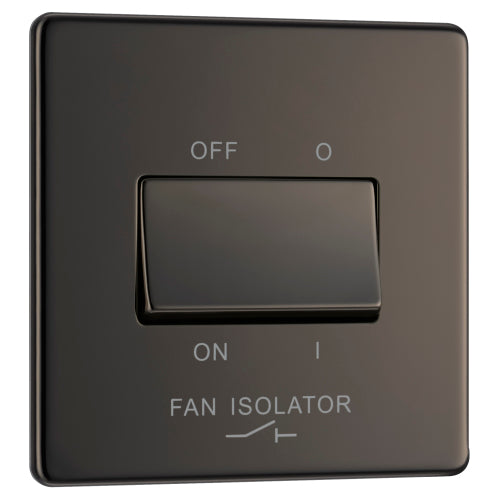 FBN15 Flatplate Screwless Fan Isolator Switch TP Nickel