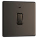 BG FBN31 Flatplate Screwless 20A DP Switch + Neon - Black Nickel - westbasedirect.com