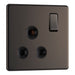 BG FBN99B Flatplate Screwless 15A Switched Socket - Black Insert - Black Nickel - westbasedirect.com