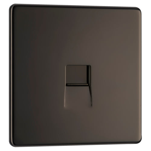 FBNBTM1 Flatplate Screwless Master Telephone Socket Nickel