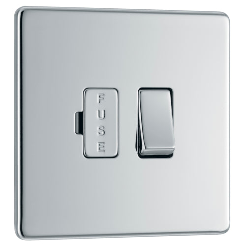 FPC50 Flatplate Screwless Switched Spur Polished Chrome