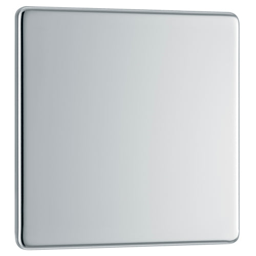 FPC94 Flatplate Screwless Single Blanking Plate Polished Chrome