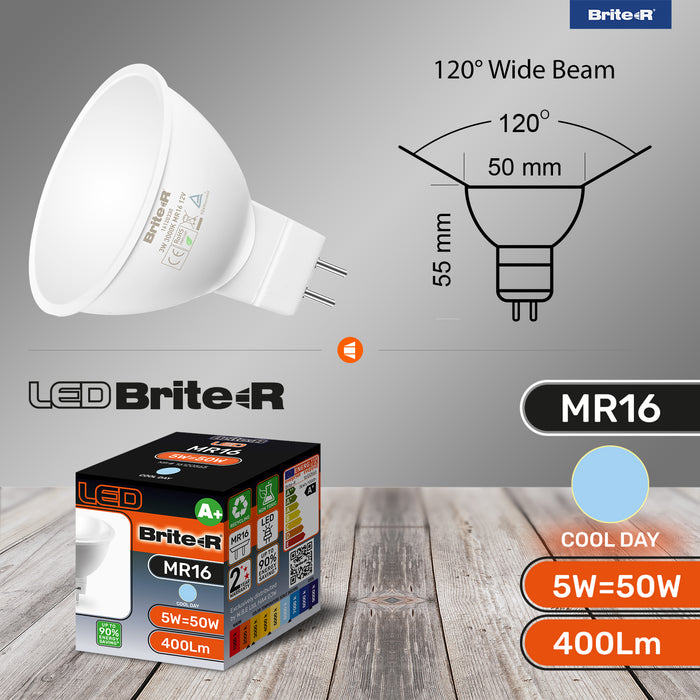Brite-R 5W MR16 LED Bulb Cool White 6500K - westbasedirect.com