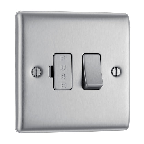 NBS50 Nexus Metal Switched Spur Brushed Steel