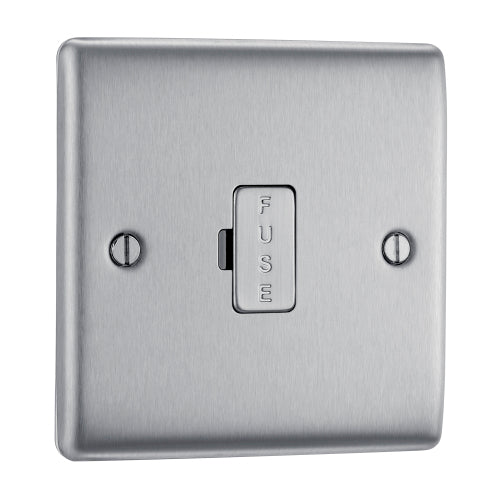 NBS54 Nexus Metal Unswitched Spur Brushed Steel