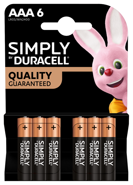Duracell SIMPLY AAA LR03 | 6 Pack - westbasedirect.com