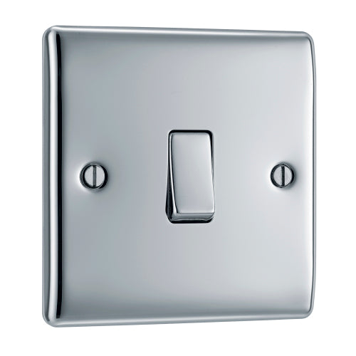 NPC13 Nexus Metal 16AX Intermediate Light Switch Polished Chrome