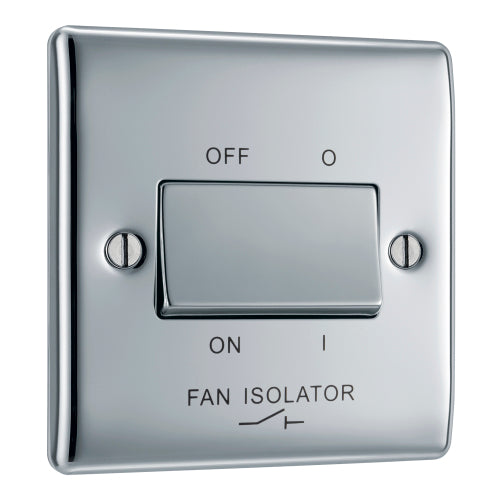 NPC15 Nexus Metal Fan Isolator Switch TP Polished Chrome