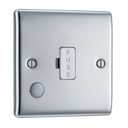 NPC55 Nexus Metal Unswitched Spur + Cable Outlet Polished Chrome