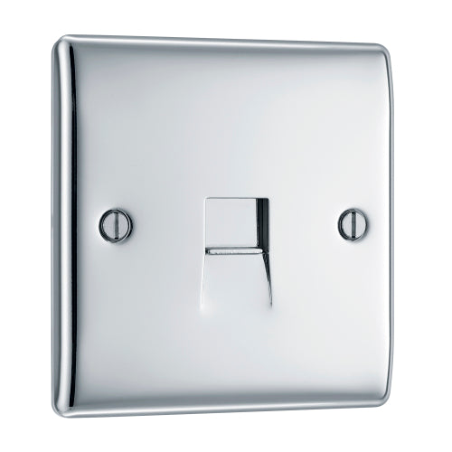 NPCBTS1 Nexus Metal Slave Telephone Socket Polished Chrome