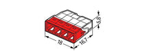 Wago 2273-204 4-Conductor Compact Push Wire Connector Terminal Block Red - westbasedirect.com