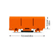 Wago 2273-500 Mounting Carrier for Single & Double-Row Con. Orange (10 Full Box) - westbasedirect.com