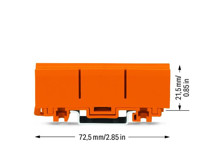 Wago 2273-500 Mounting Carrier for Single & Double-Row Con. Orange - westbasedirect.com