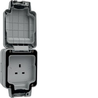 Hager WXPS81 Sollysta Weatherproof IP66 13A 1G Unswitched Socket