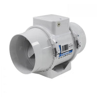Blauberg TURBO-E-100-T Turbo-E In-line Mixed Flow Extractor Fan with Run-on Timer - 100mm