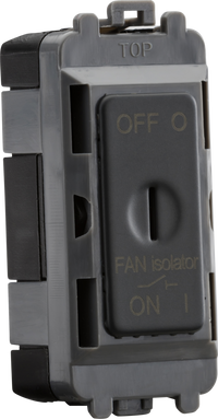 Knightsbridge GDM021AT 10A Fan Isolator Key Switch Module - Anthracite
