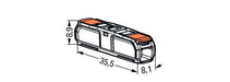 Wago 221-2411 4mm² 221 Inline Compact Connector - Transparent - westbasedirect.com