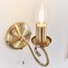Endon 180-1AN Trafford 1lt Wall Antique brass plate 6W LED E14 (Required) - westbasedirect.com