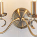 Endon 180-2AN Trafford 2lt Wall Antique brass plate 2 x 60W E14 candle (Required) - westbasedirect.com