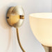 Endon 1805-1AN Alton 1lt Wall Antique brass plate & opal glass 60W E14 golf (Required) - westbasedirect.com