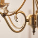 Endon 2030-5AN Bernice 5lt Pendant Antique brass plate 5 x 60W E14 candle (Required) - westbasedirect.com