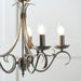 Endon 2030-5AS Bernice 5lt Pendant Antique silver effect plate 5 x 60W E14 candle (Required) - westbasedirect.com